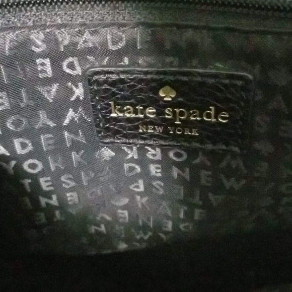 Kate Spade Leather and Suede Shoulder Satchel Cross Body Strap Black - Picture 5 of 8